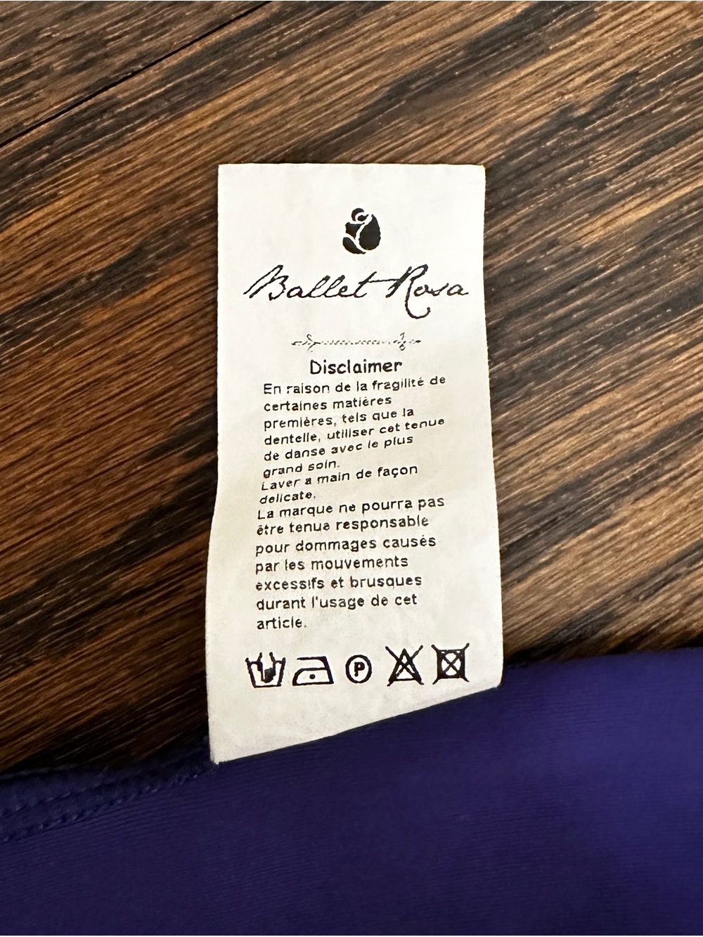 Ballet Rosa Violet Velvet Leotard - Picture 5 of 7